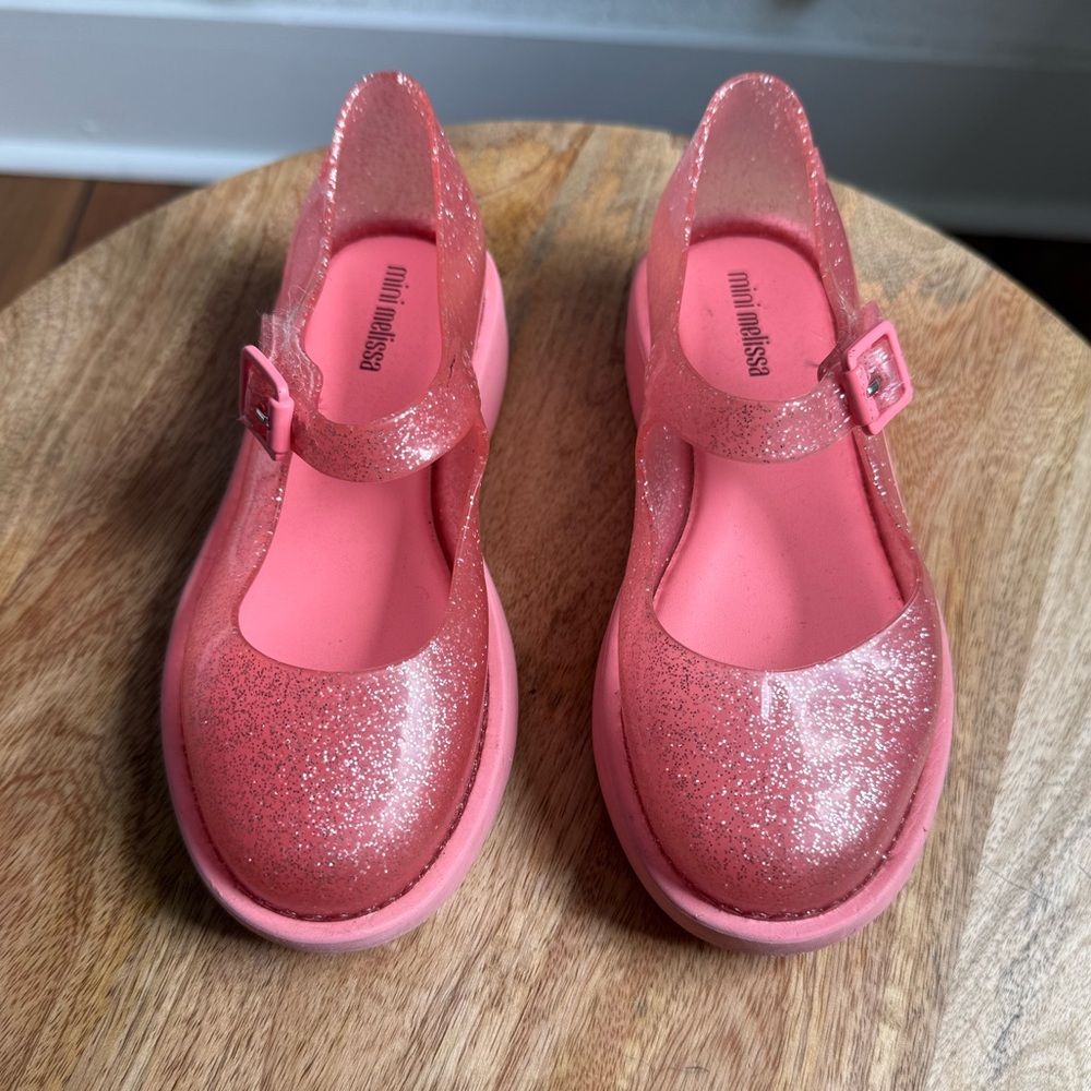 MINI MELISSA Lola Il BB, Glitter Pink Toddler Girls sz: 11